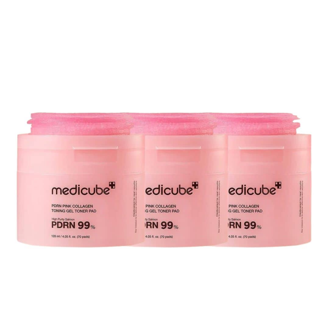 (3 Units) PDRN Pink Collagen Toning Gel Toner Pad Bundle
