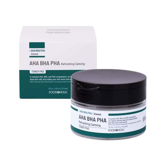 Foodaholic AHA BHA PHA Refreshing Calming Toner Pad