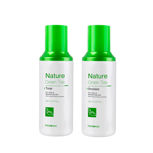Foodaholic Nature Green Tea Toner & Emulsion - Miessential