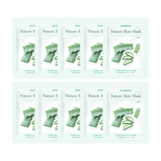 Foodaholic Nature Skin Mask Aloe (10 PCS) - Miessential
