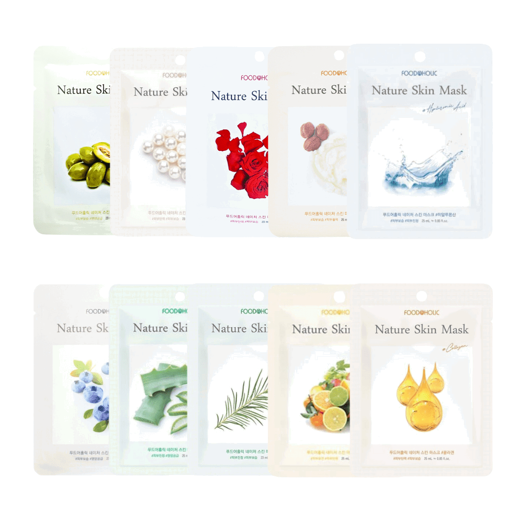 Foodaholic Nature Skin Mask Set (10 PCS) - Miessential
