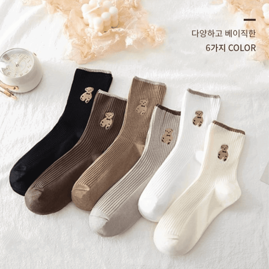 Mo & Joe Women's Teddy Bear Crew Socks - Miessential